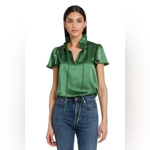 Amanda Uprichard Vittoria Silk Top